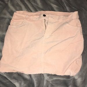 Pink Corduroy mini skirt